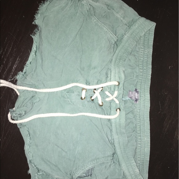 Aerie teal tie up shorts - Picture 1 of 2